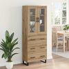 vidaXL Hoge kast met lade 2 pcs Artisan Eiken Bewerkt hout