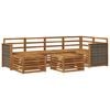 vidaXL Buiten bankenset 7 st Naturel 59 x 59 x 37 cm
