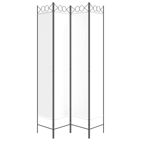 vidaXL Kamerscherm met 4 panelen 160x220 cm stof wit
