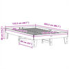 vidaXL Bedframe zonder matras massief grenenhout wit 120x200 cm