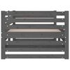 vidaXL Slaapbank uitschuifbaar 2x(80x200) cm massief grenenhout grijs