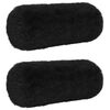 vidaXL Kussen met kussen HEERLEN 2 st Zwart PV Fleece