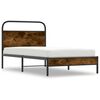 vidaXL Bedframe zonder matras bewerkt hout gerookt eiken 100x200 cm