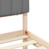 vidaXL Bedframe met Gevoerd Hoofdgedeelte Lichtgrijs 135 x 190 cm