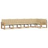 vidaXL Buiten bankenset met kussen 6 pcs Wit en Beige