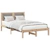 vidaXL Bedframe met hoofdeinde Taupe 120 x 190 cm Massief grenenhout