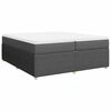 vidaXL Boxspring met matras stof donkergrijs 200x200 cm