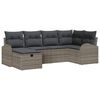 vidaXL Tuin Sofa Set 6 st Grijs poly rattan
