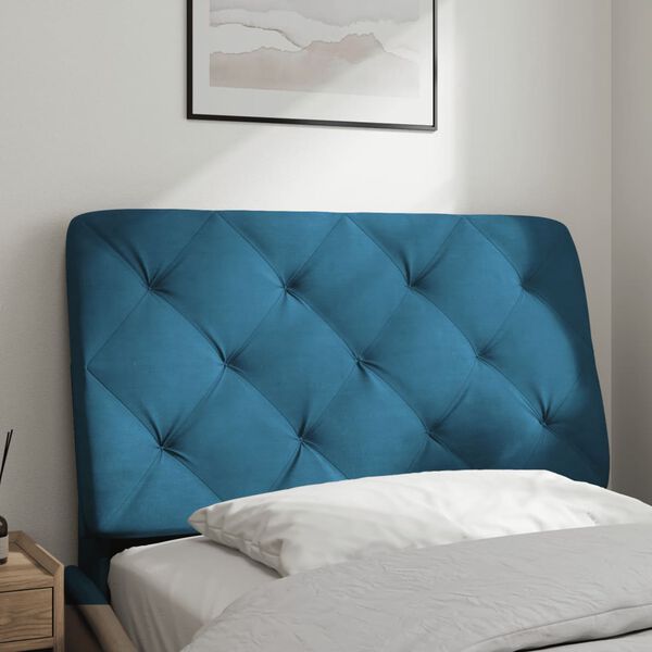 vidaXL Hoofdbordkussen 90 cm fluweel blauw
