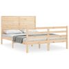 vidaXL Bedframe met hoofdbord massief hout 120x200 cm