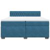 vidaXL Boxspring met matras fluweel blauw 200x200 cm