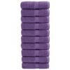 vidaXL Premium washandjes SOLUND 10 stuks paars 30x30 cm 600 g/m2