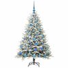vidaXL Artificial Pre-lit Kerstboom met Ballenset Groen 150 cm