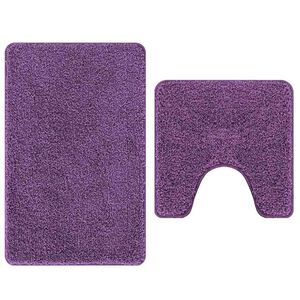 vidaXL Antislip Badmat Set 2 st Paars 50 x 50 cm PP