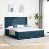 vidaXL Ottoman bed met matrassen 180x200cm fluweel donkerblauw