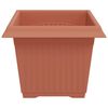 vidaXL Vierkante Bloempot 6 pcs Baksteenrood 23 x 23 x 17,5 cm