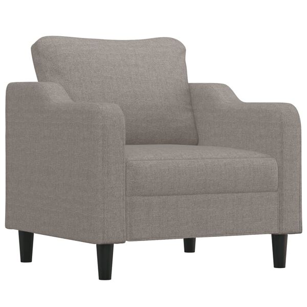 vidaXL 4-delige Loungeset met kussens stof taupe