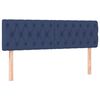 vidaXL Boxspring met matras stof blauw 140x190 cm