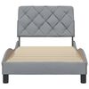 vidaXL Bedframe zonder matras 90x190 cm stof lichtgrijs