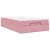 vidaXL Bedframe met matras met matras 2 pcs Roze Fluweel