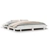 vidaXL Bedframe zonder matras massief grenenhout wit 200x200 cm