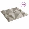 vidaXL Wandpanelen 12 pcs Diamant Beton 50 x 50 cm XPS Schuim