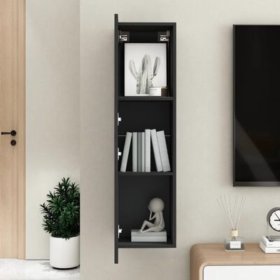 vidaXL Tv-meubel 30,5x30x110 cm bewerkt hout zwart