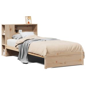 vidaXL Bed met boekenkast zonder matras massief grenenhout 90x200 cm
