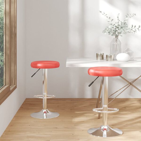 vidaXL Barstoelen 2 st kunstleer rood