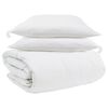 vidaXL Dekbed Set met kussen 3 st Wit Donsveertjes