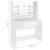 vidaXL Kaptafel met LED-verlichting 100x40x135 cm MDF wit