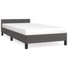 vidaXL Bedframe met hoofdeinde zonder matras 80x200 cm grijs