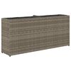 vidaXL Plantenbakken met 2 potten 2 st 90x20x40 cm poly rattan grijs