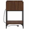 vidaXL Nachtkastje met plank Bruin Eiken 40 x 40 x 61 cm Bewerkt hout