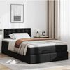 vidaXL Ottoman bed met matrassen en LED's 120x200cm kunstleer zwart