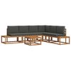 vidaXL 7 st Buiten bankenset Massief Acaciahout en Polyester