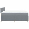 vidaXL Boxspring met matras stof lichtgrijs 160x200 cm