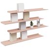vidaXL Drijvende plank 4 pcs Roze 100 x 18 x 2,5 cm Staal