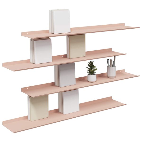 vidaXL Drijvende plank 4 pcs Roze 100 x 18 x 2,5 cm Staal