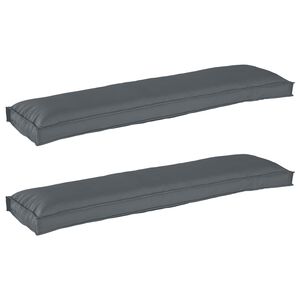 vidaXL Pallet Kussen Set 2 st Oxford Stof Antraciet 150 x 40 x 8 cm