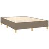 vidaXL Boxspring met matras stof taupe 140x200 cm