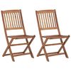 vidaXL Opklapbare stoelen, 2 stuks, massief acaciahout