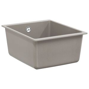 vidaXL Wasbak Grijs 370 x 460 mm 80% Kwarts en 20% Hars