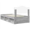 vidaXL Bedframe Grijs Sonoma 90 x 200 cm Massief grenenhout