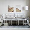 vidaXL Bedframe met hoofd- en voeteneinde metaal wit 193x203 cm