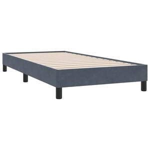 vidaXL Bedframe zonder matras 90x220 cm fluweel donkergrijs