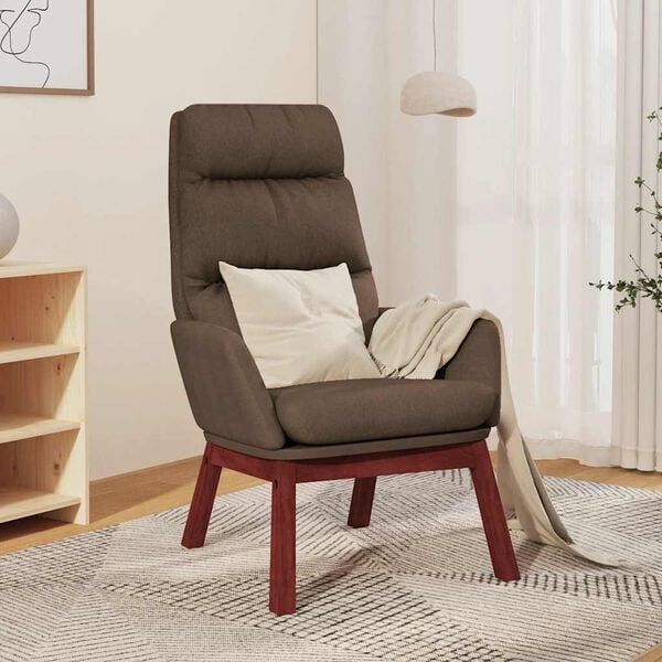 vidaXL Relaxstoel stof taupe