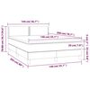 vidaXL Boxspring met matras en LED fluweel donkergroen 140x200 cm