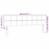 vidaXL Hoofdborden 2 st 100x5x78/88 cm stof donkergrijs