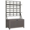 vidaXL Opbergbox met latwerk 99x50x160 cm massief acaciahout grijs